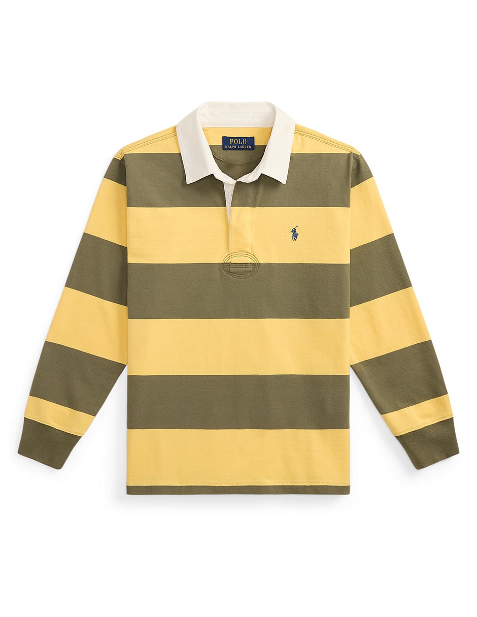 Playera tipo polo de algodón para niño