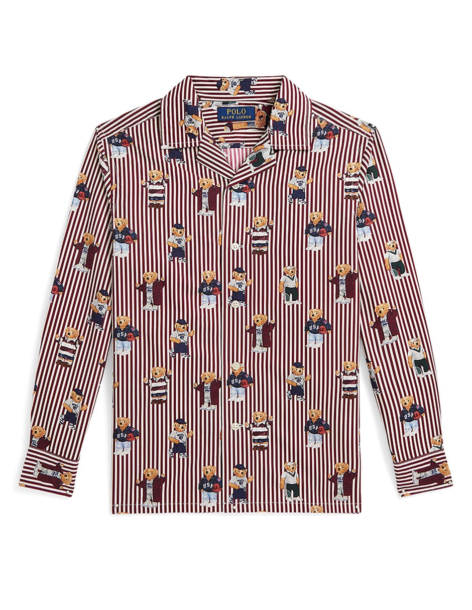 Camisa casual de algodón manga larga para niño 7
