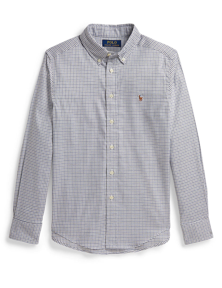 Camisa casual de algodón manga larga para niño Camisa casual de algodón manga larga para niño