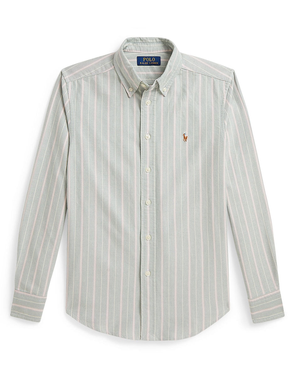 Camisa casual de algodón manga larga para niño 3
