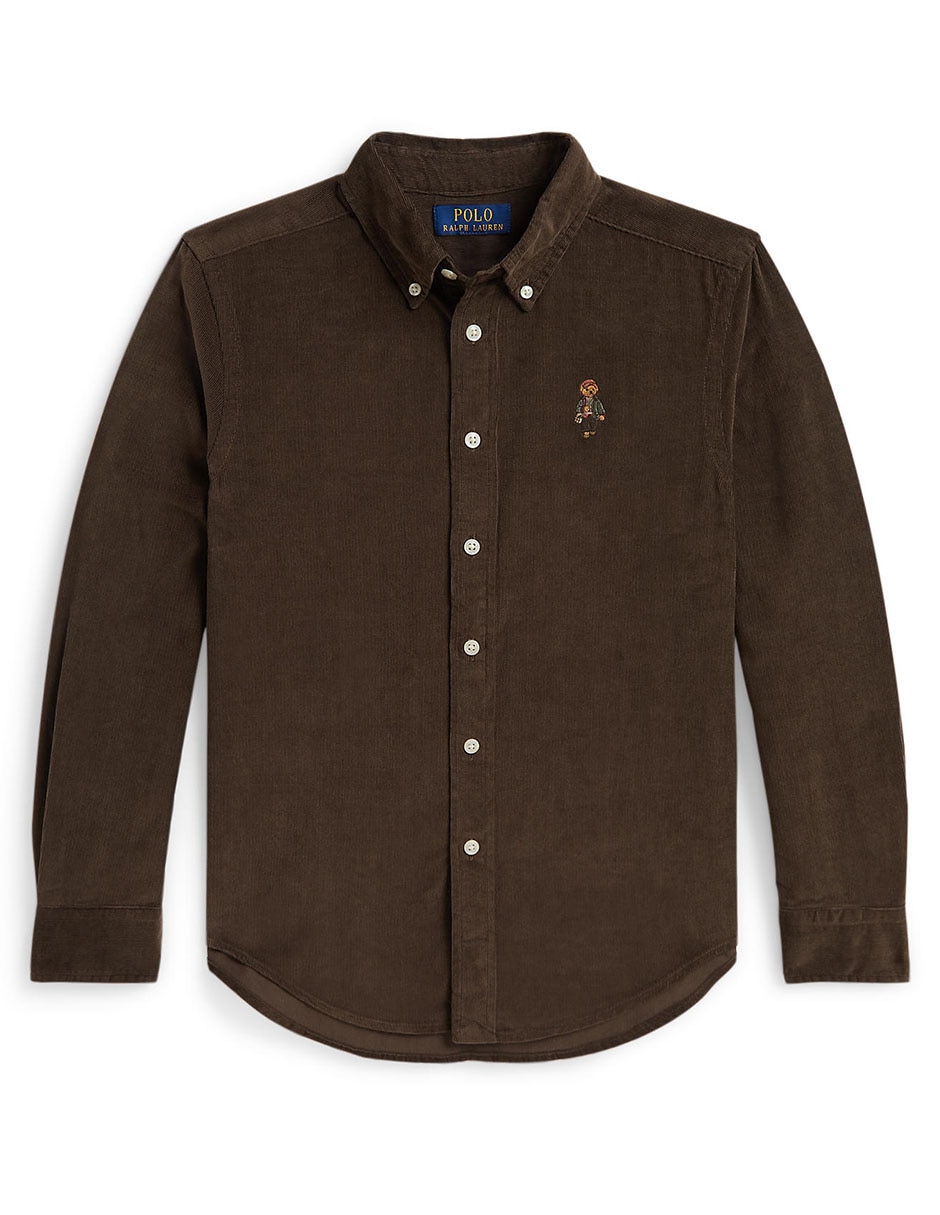 Camisa casual de algodón manga larga para niño Camisa casual de algodón manga larga para niño