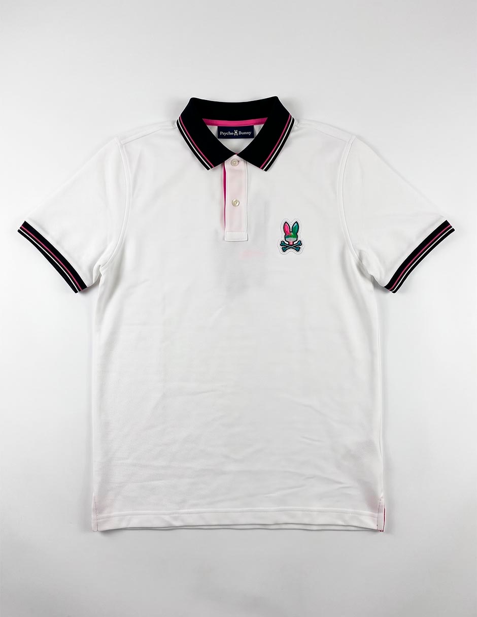 Playera tipo polo nate de algodón para niño