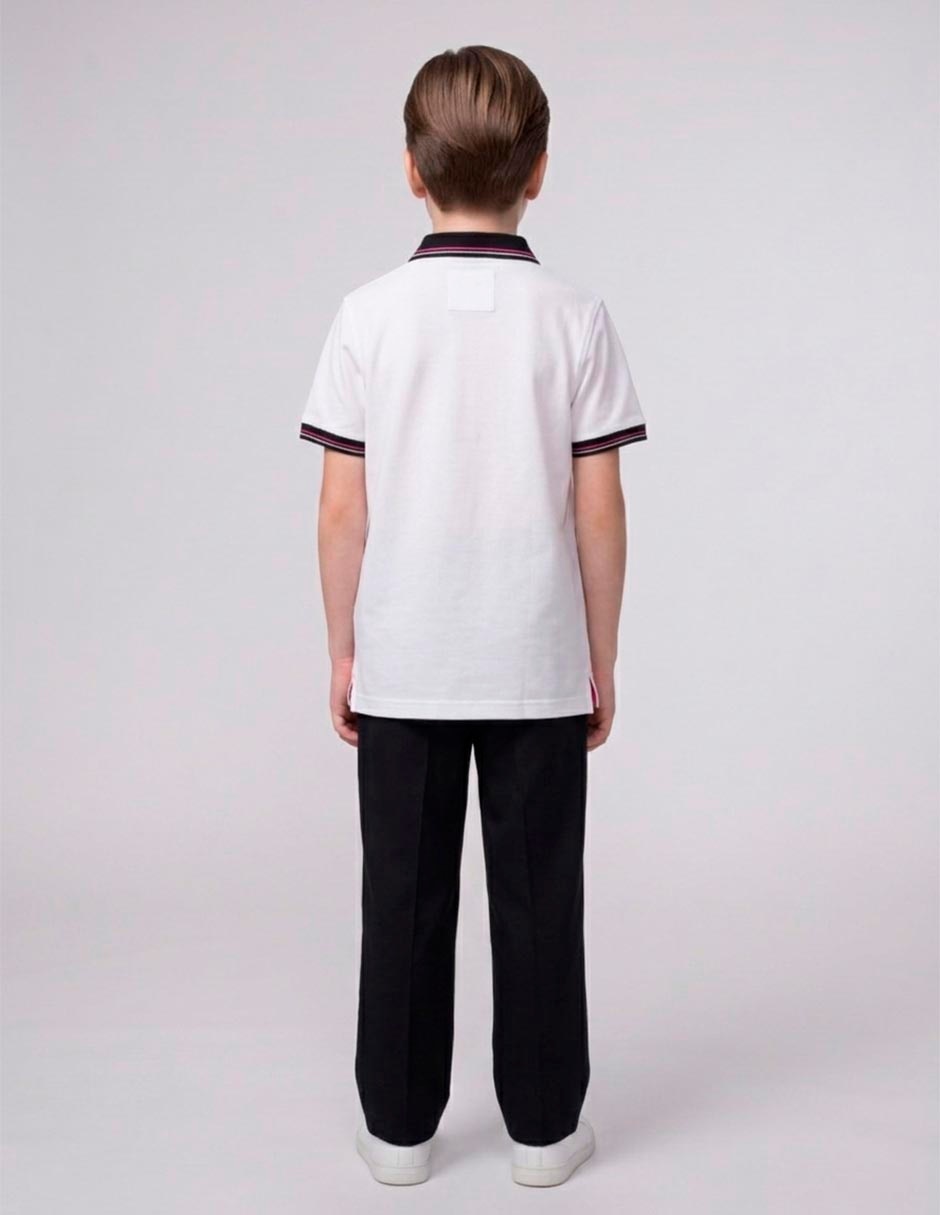 Playera tipo polo nate de algodón para niño 5