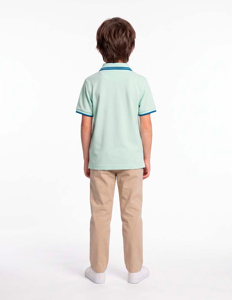 Playera tipo polo Zev de algodón para niño 2