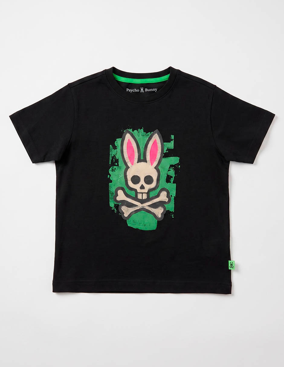 Playera psycho bunny manga corta para niño