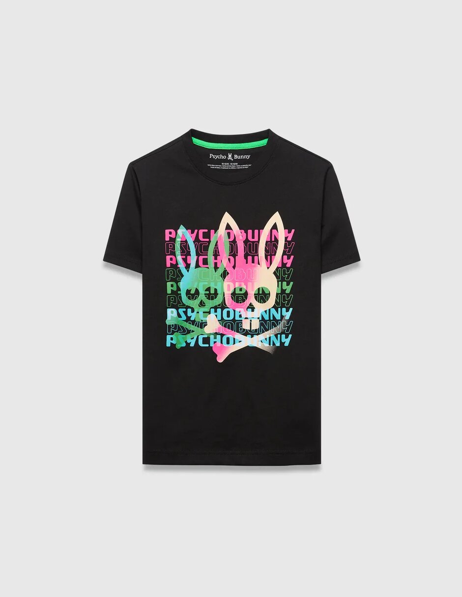 Playera Psycho Bunny manga corta para niño