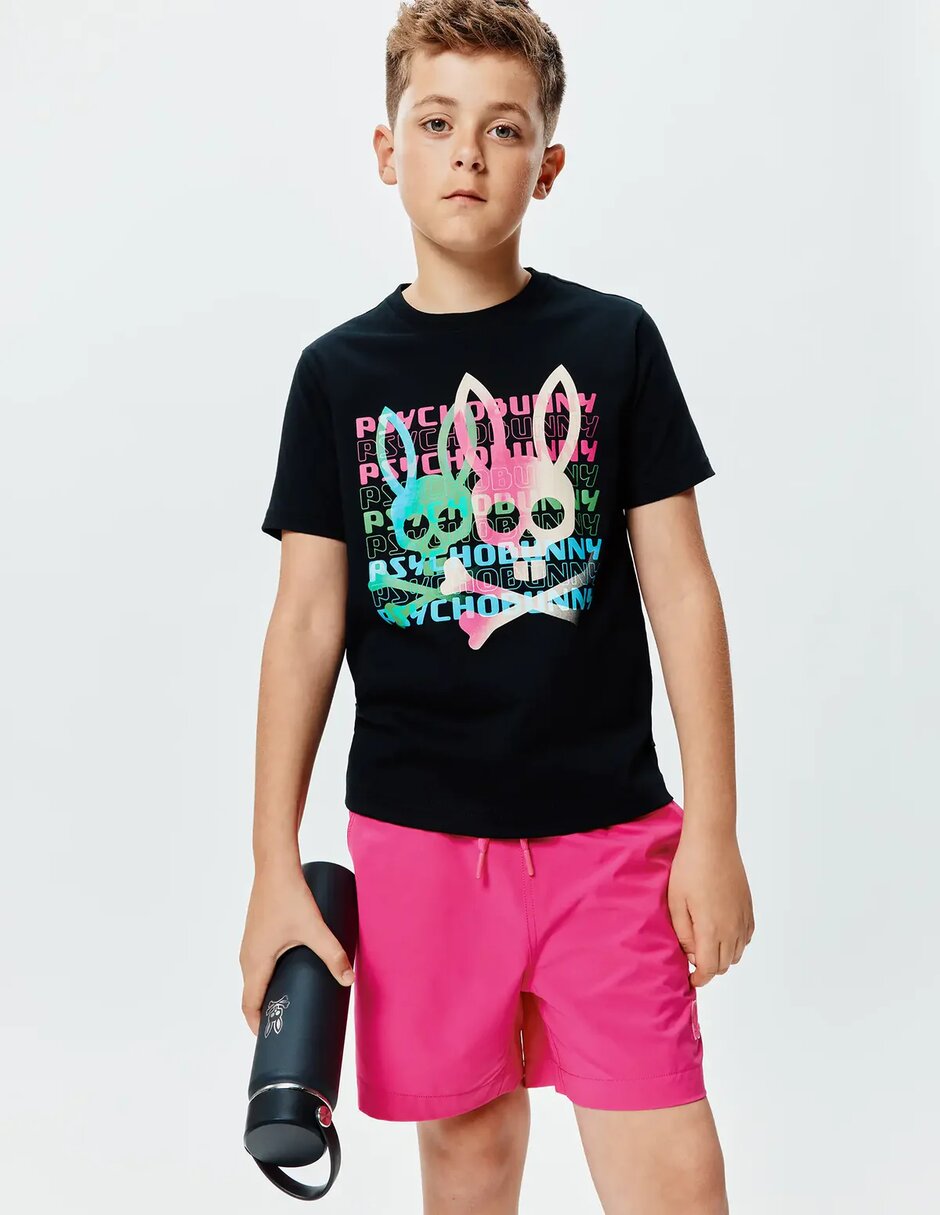 Playera Psycho Bunny manga corta para niño