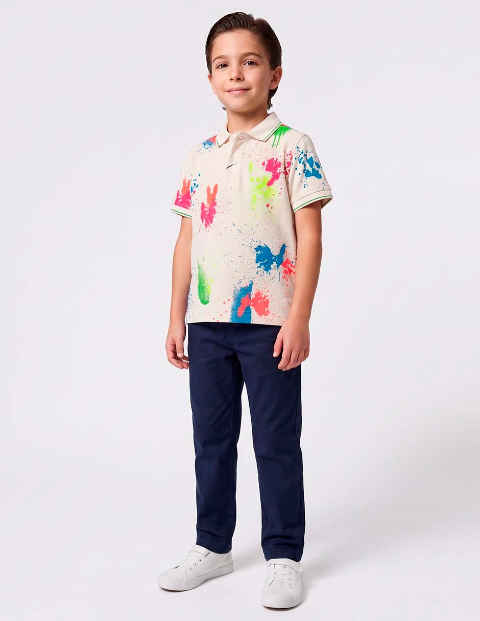Playera tipo polo Truse de algodón para niño 2
