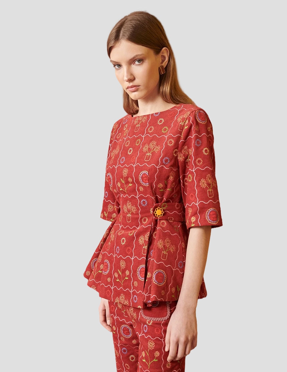 Blusa manga al codo para mujer 2