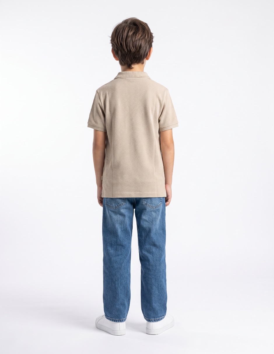 Playera tipo Polo de algodón para niño 2
