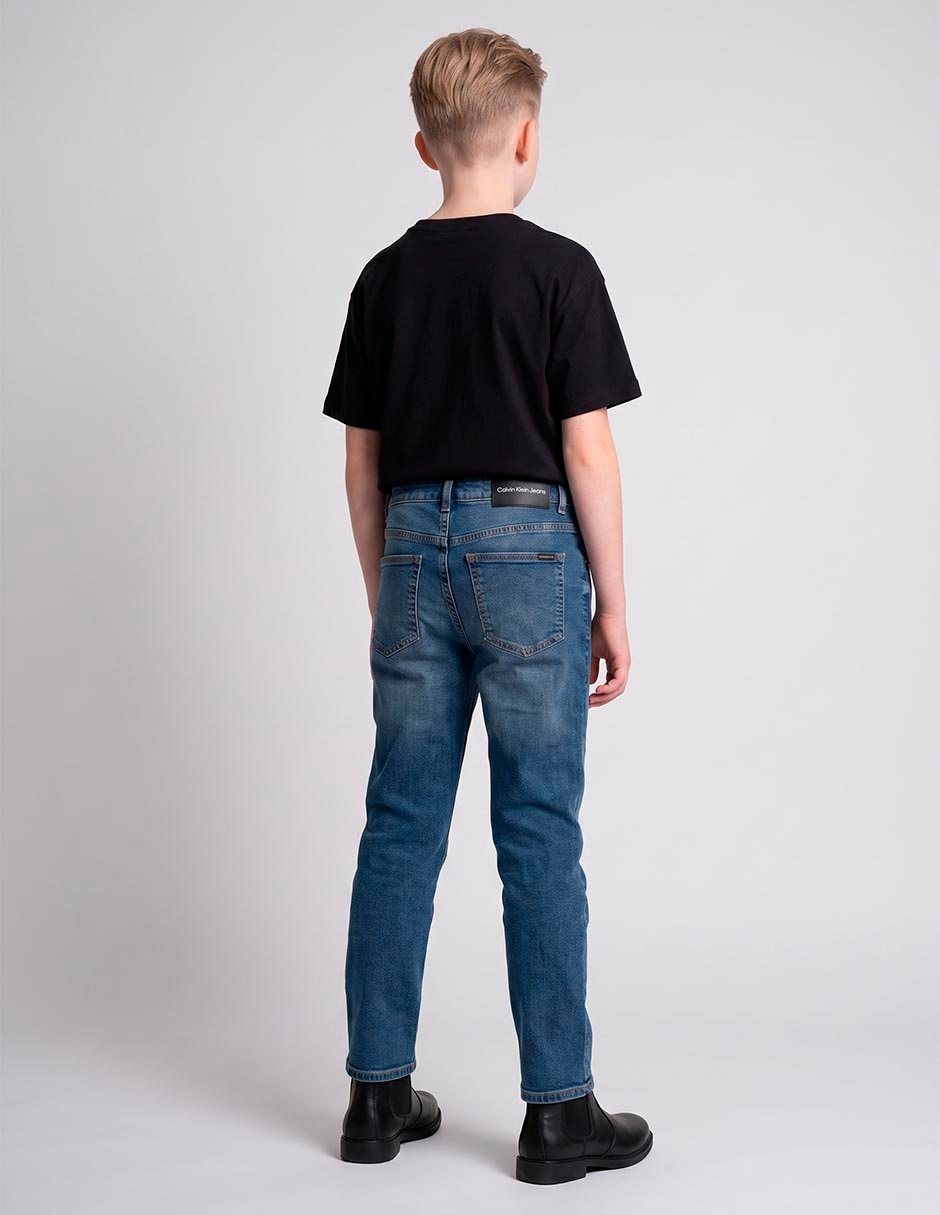 Jeans slim lavado stone wash para niño 6