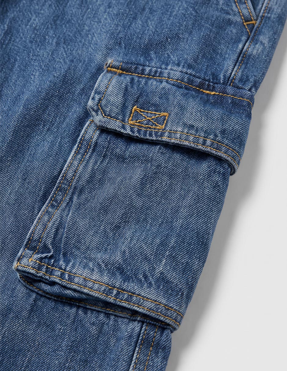 Jeans baggy lavado obscuro para niño 3