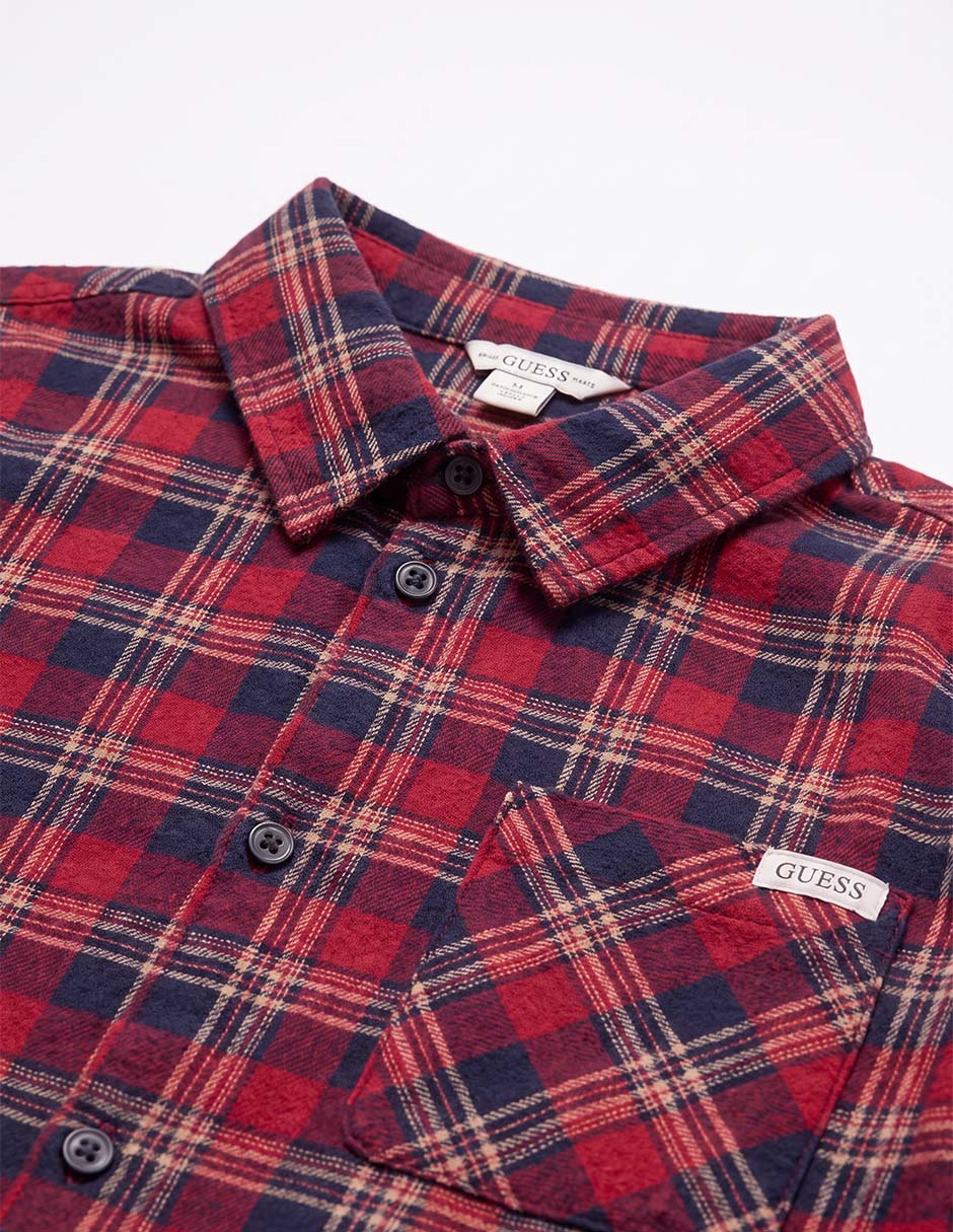 Camisa casual de algodón manga larga para niño