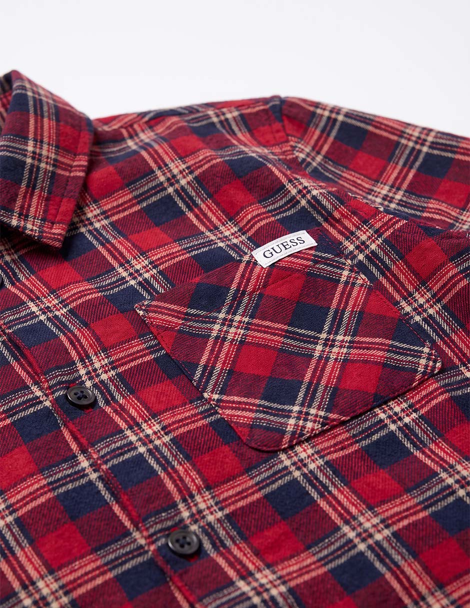 Camisa casual de algodón manga larga para niño 6