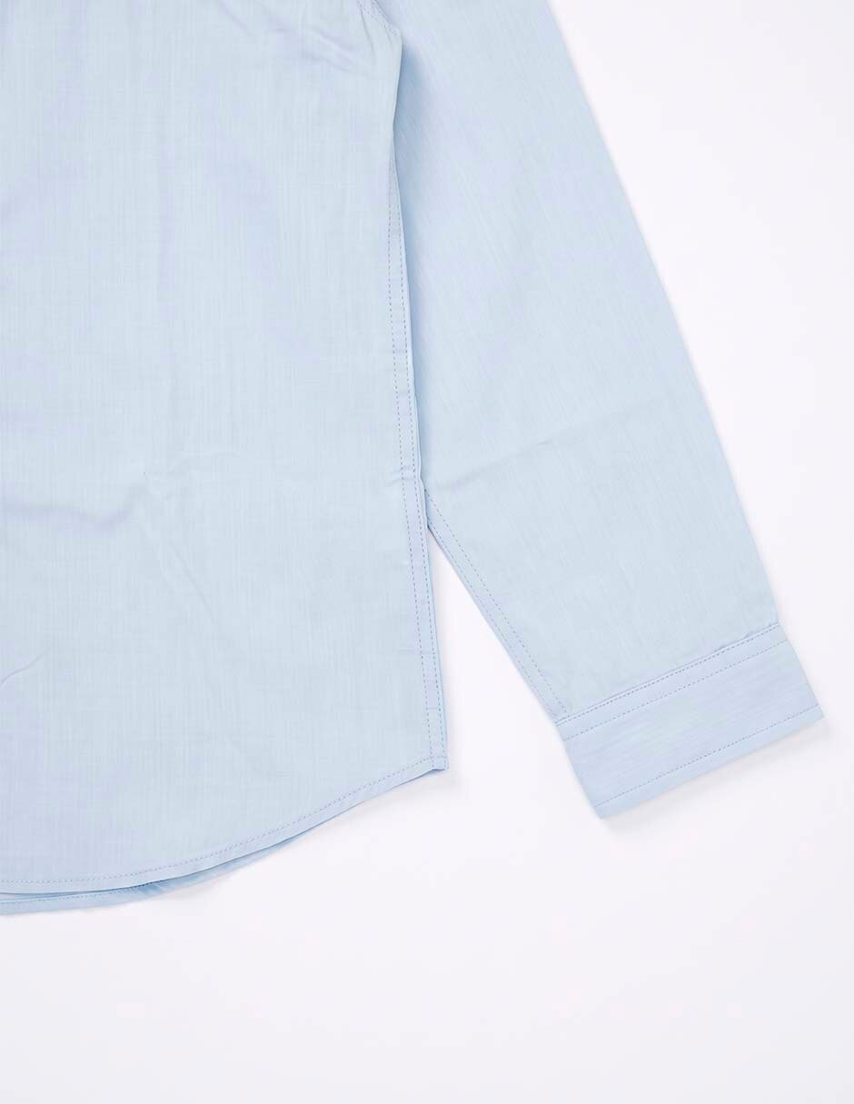 Camisa casual de algodón manga larga para niño 4