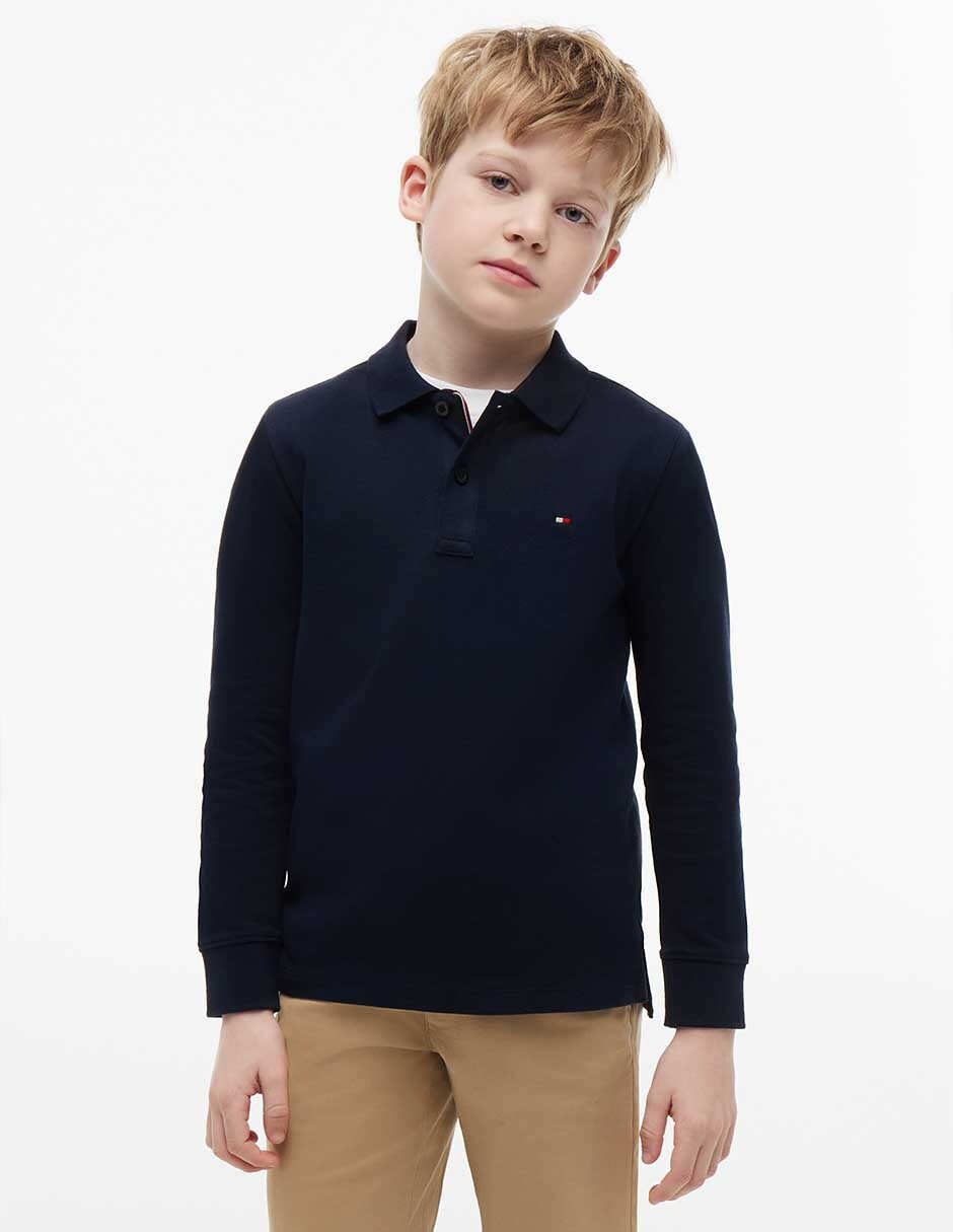 Playera tipo polo de algodón para niño Playera tipo polo de algodón para niño