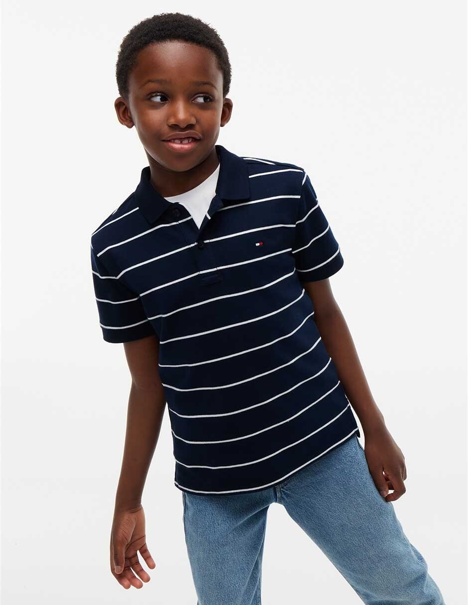 Playera tipo polo de algodón para niño Playera tipo polo de algodón para niño