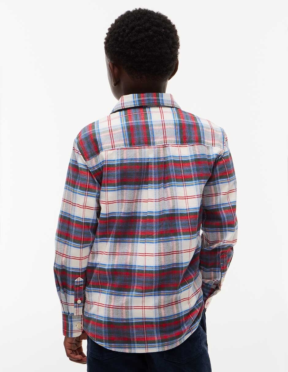Camisa casual de algodón manga larga para niño 5