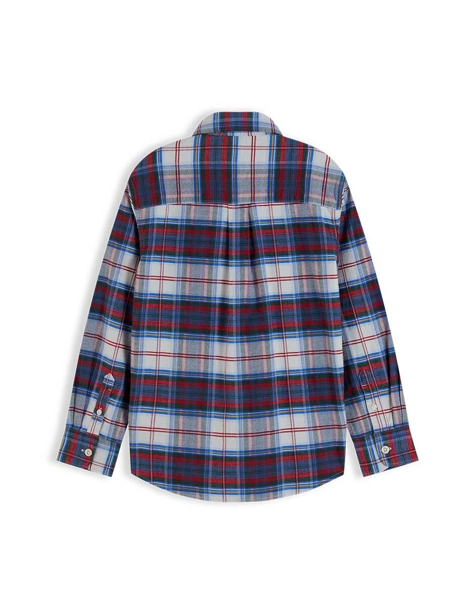 Camisa casual de algodón manga larga para niño 2