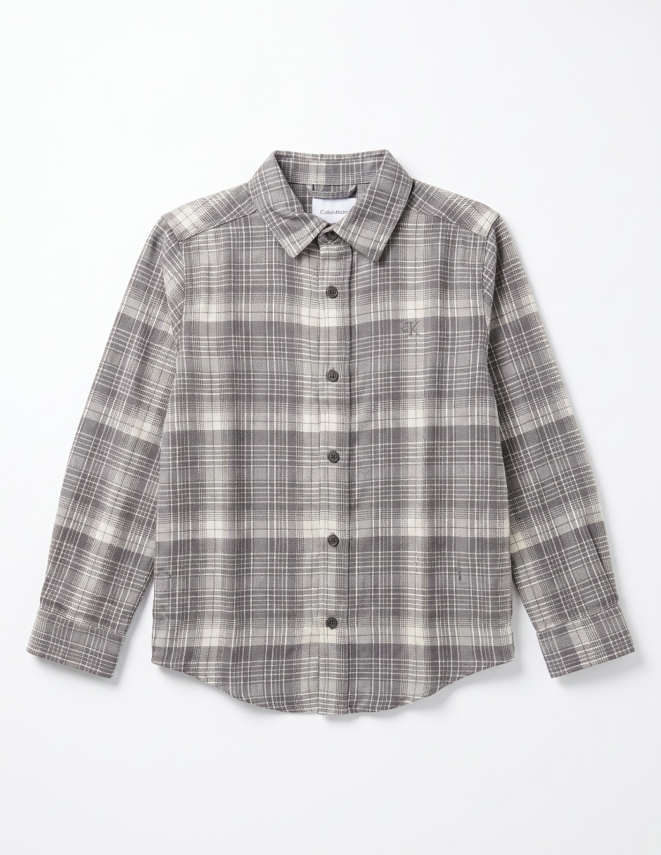 Camisa casual de algodón manga larga para niño 3