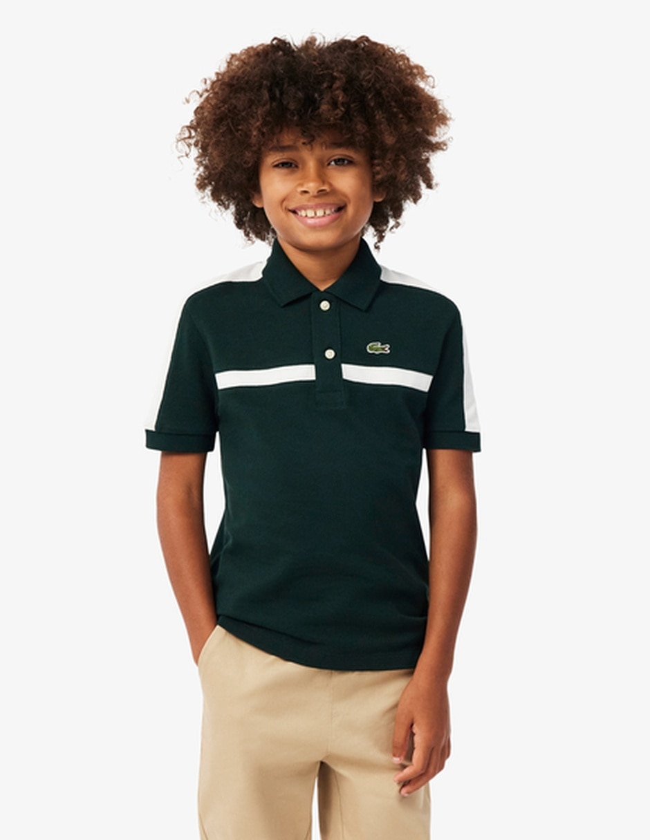 Playera tipo polo de algodón para niño 1