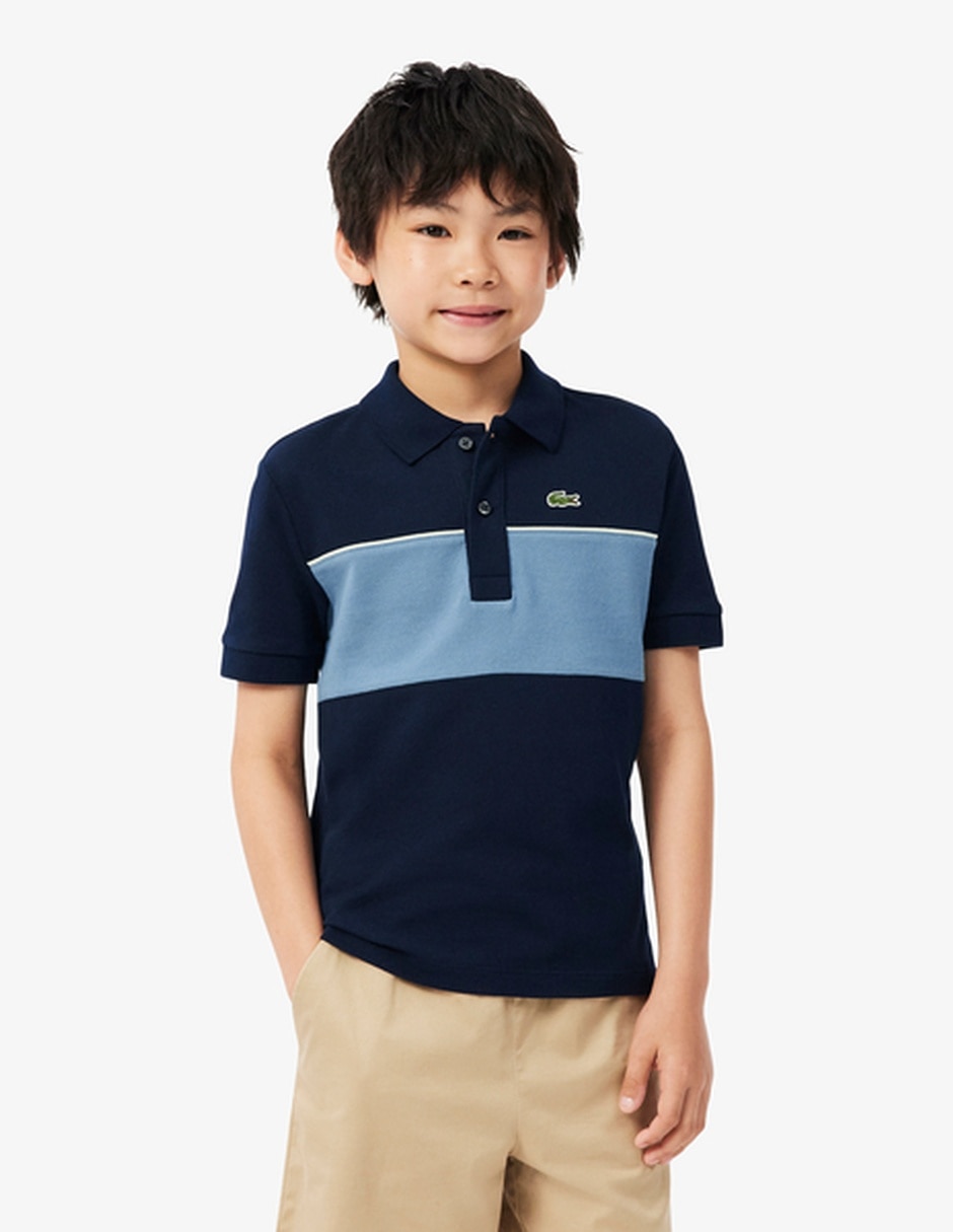 Playera tipo polo de algodón para niño 1