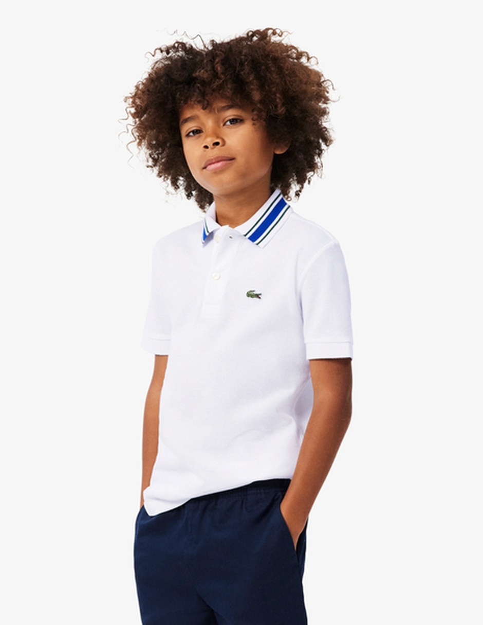 Playera tipo polo de algodón para niño Playera tipo polo de algodón para niño