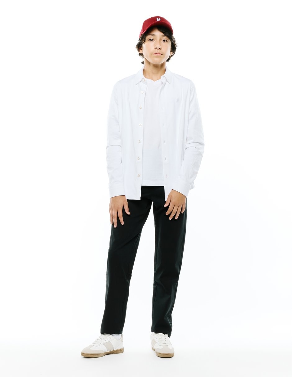 Camisa casual Jackson de algodón pima manga larga para niño 2
