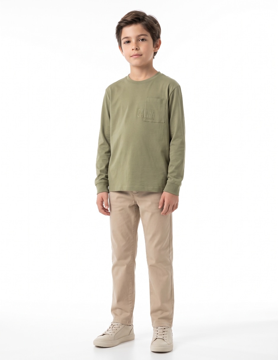 Playera manga larga para niño Playera manga larga para niño