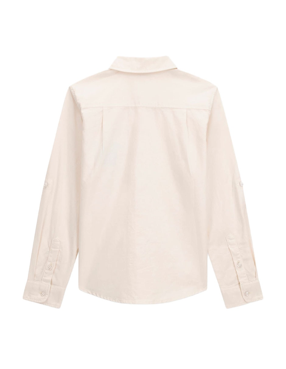 Camisa casual de algodón manga larga para niño 2