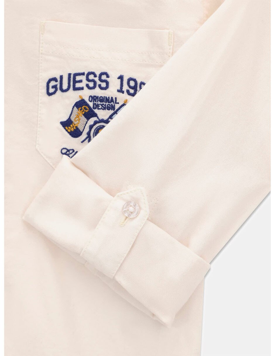 Camisa casual de algodón manga larga para niño 3