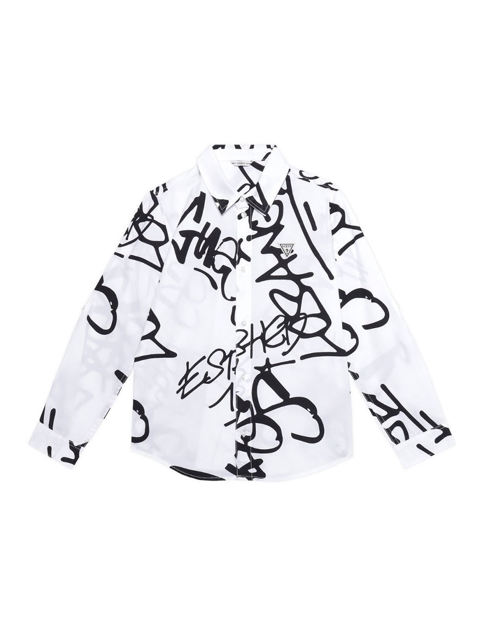 Camisa casual de algodón manga larga para niño Camisa casual de algodón manga larga para niño