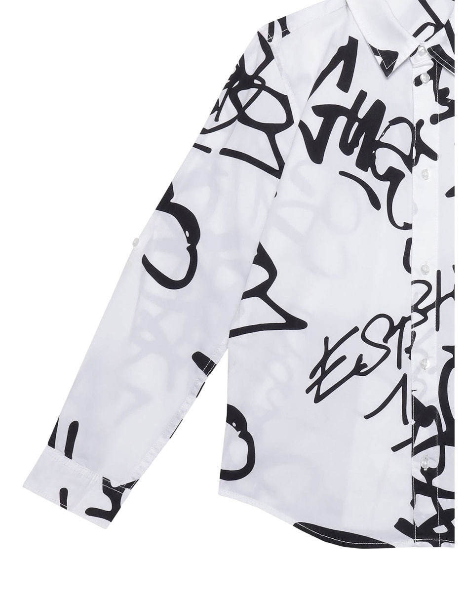 Camisa casual de algodón manga larga para niño 2