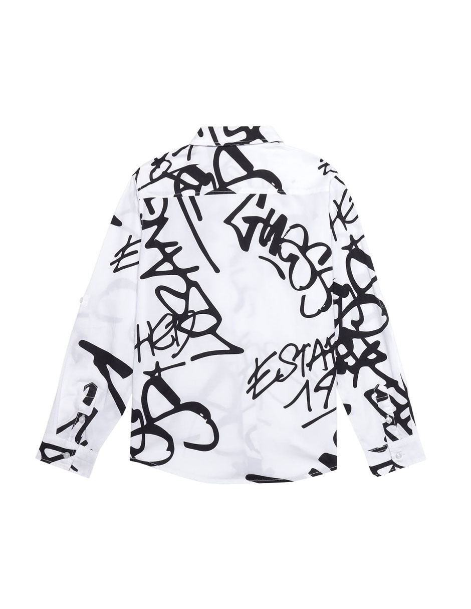 Camisa casual de algodón manga larga para niño 3