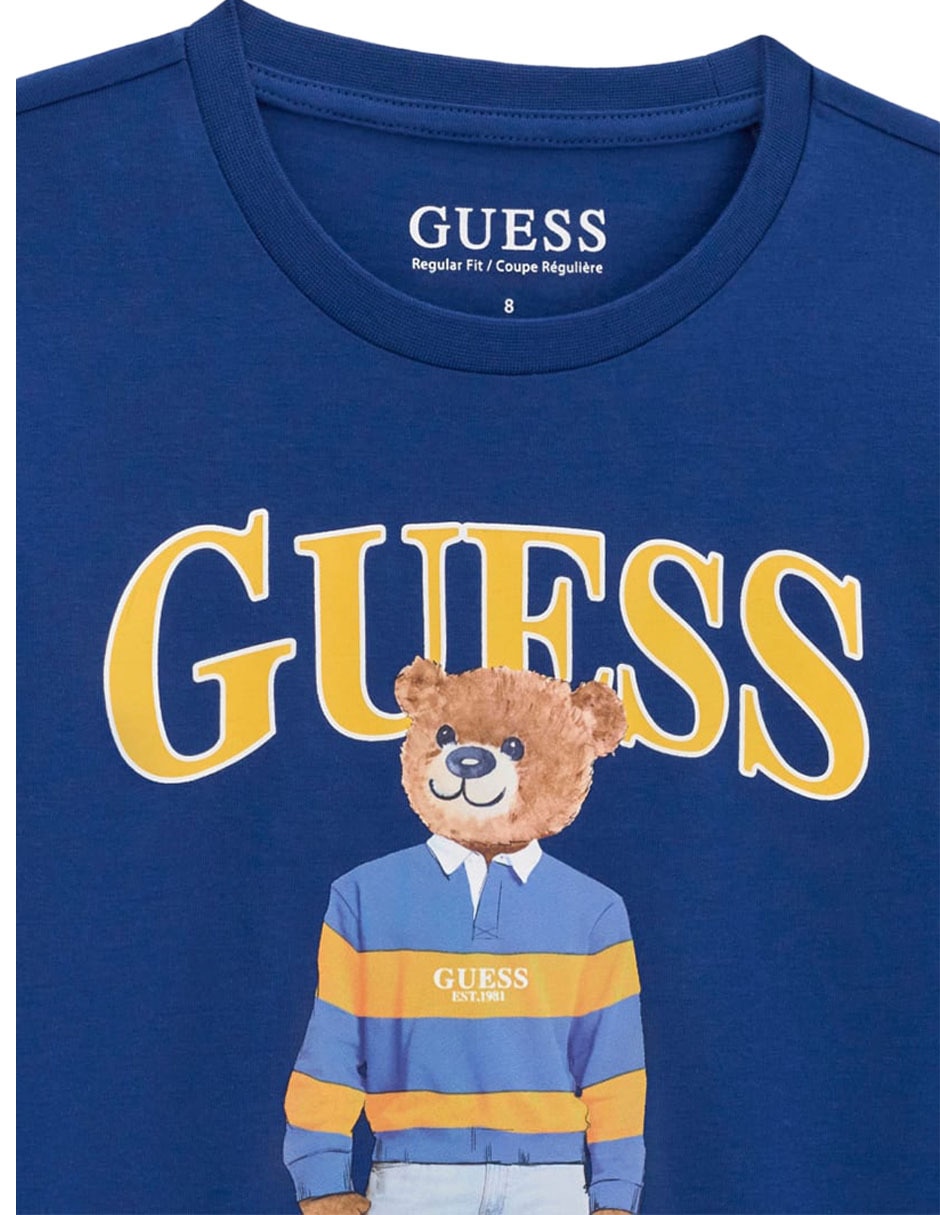 Playera oso manga larga para niño 3