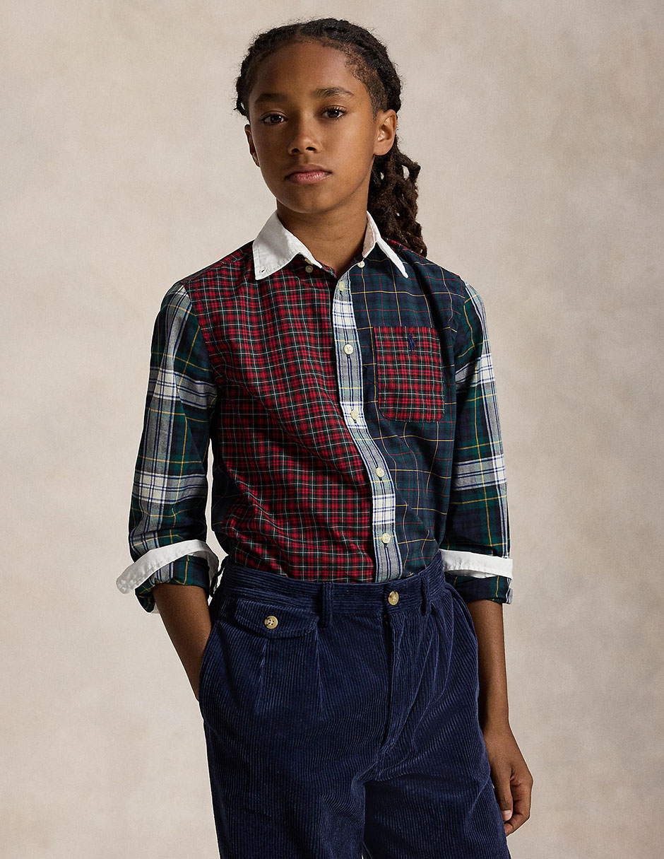 Camisa casual manga larga para niño