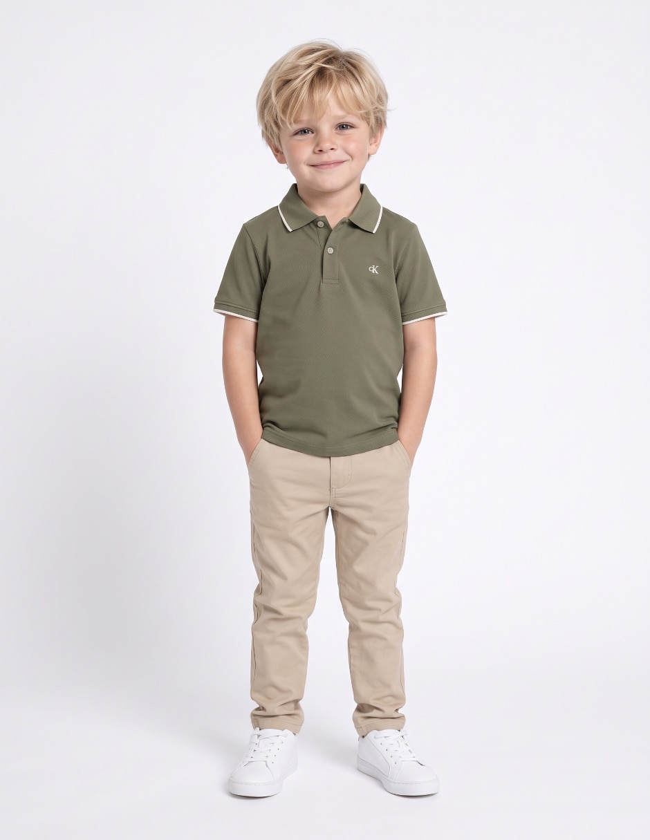 Playera tipo polo para niño Playera tipo polo para niño