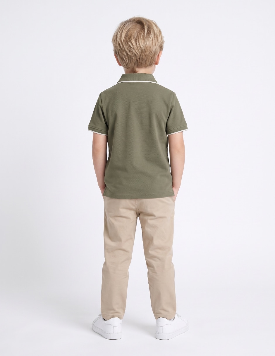 Playera tipo polo para niño 2