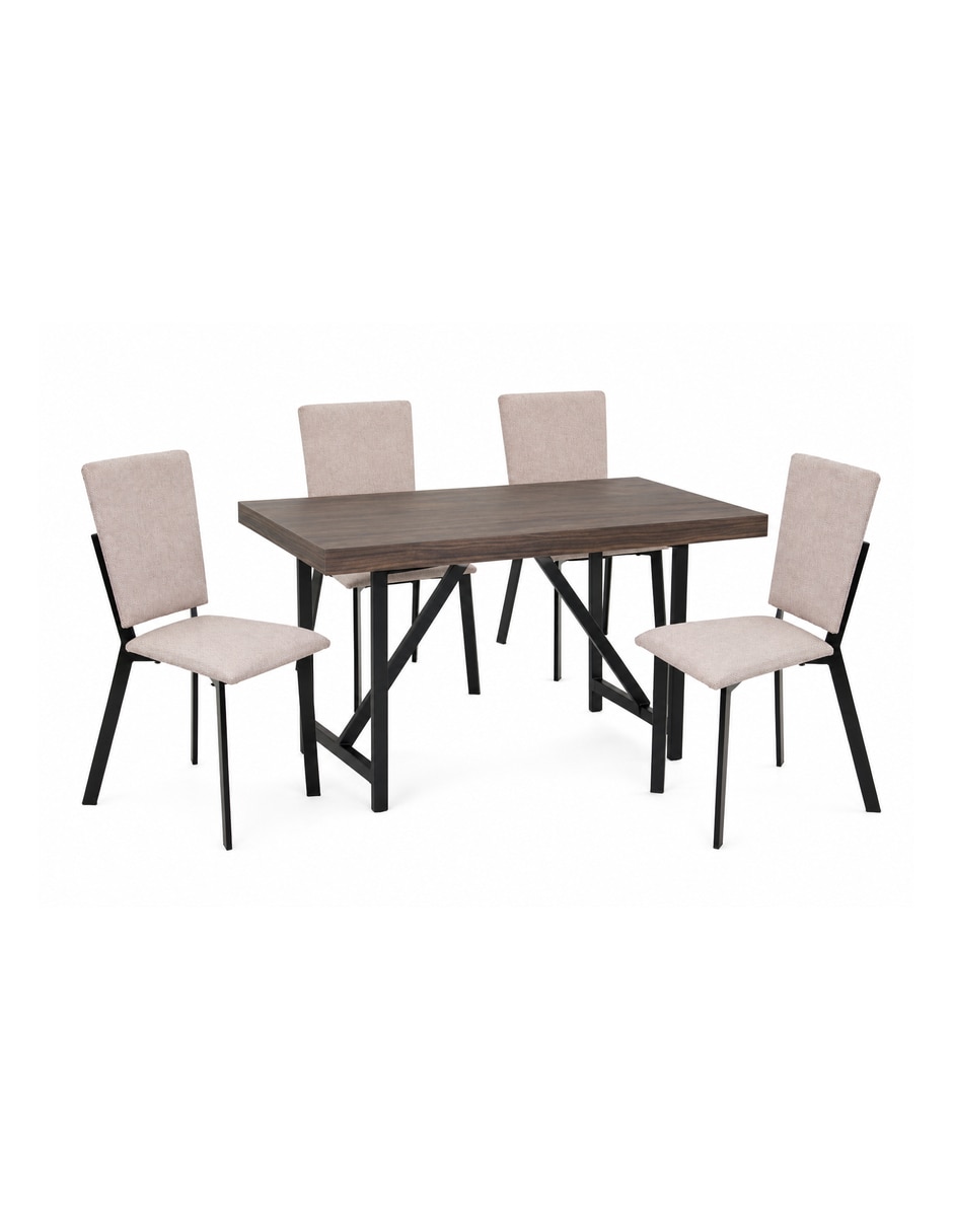 Comedor ZENTA + LUXEN para 4 personas de MDF Comedor ZENTA + LUXEN para 4 personas de MDF
